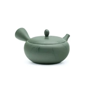 Japanese Kyusu - 玉光 Gyokko Kiln - Green Mogake Seaweed Ryokudei Tokoname-yaki Teapot - 225ml PD